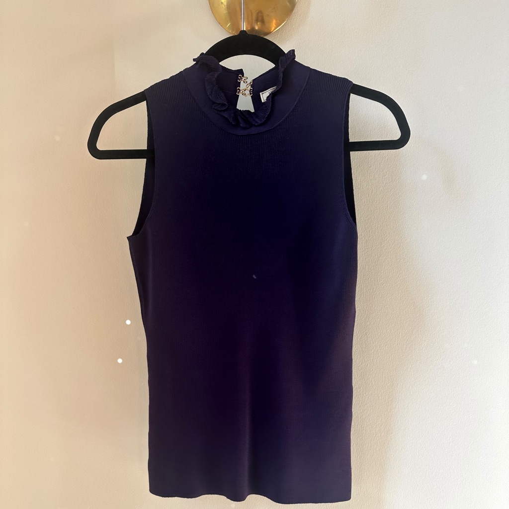 Brand New Nwt Womens Purple Nina Ricci Fitted Tank
